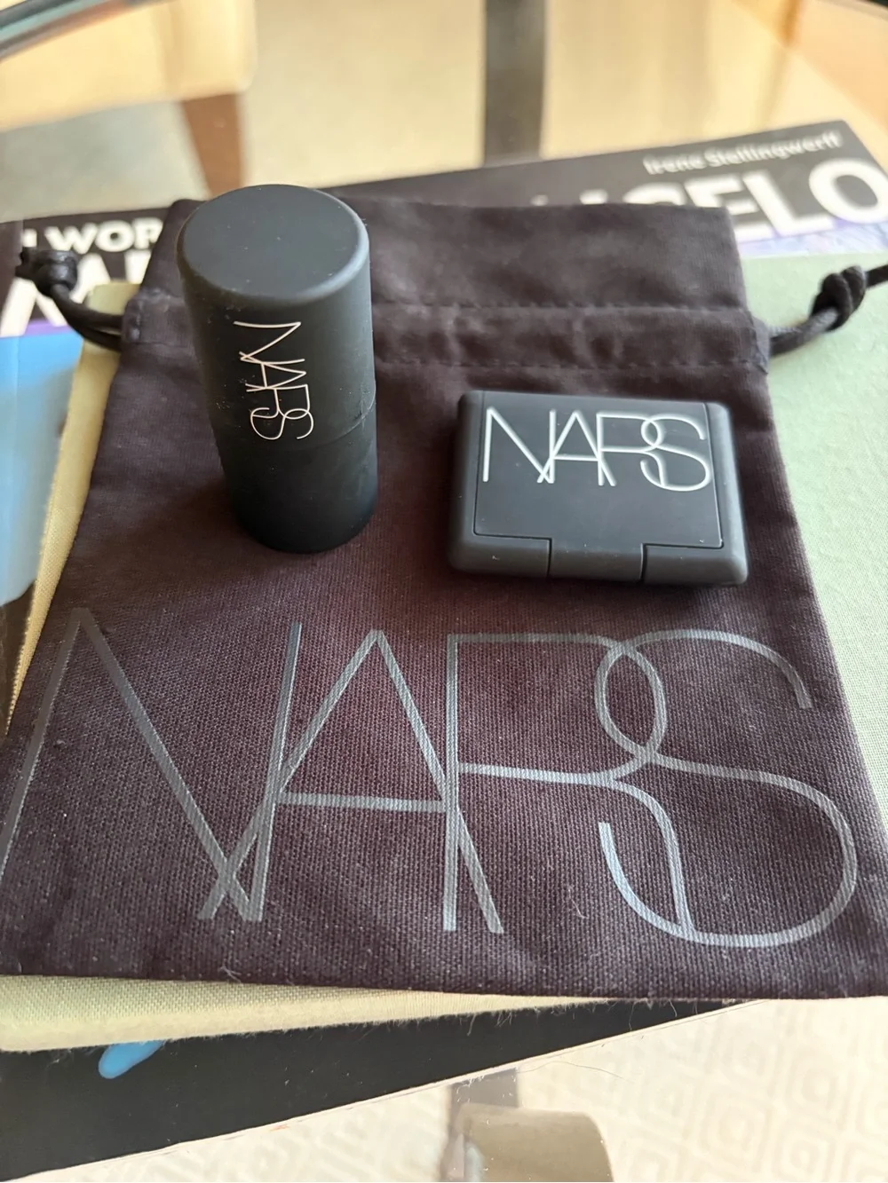 New NARS Orgasm 3 piece bundle The Multiple and blush and pouch